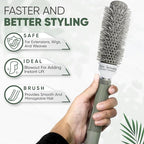 Round Brush, 32 mm/1.3 Inch Barrel with 2 Clips – Round Hair Brush with Flexible Nylon 66 Bristles Nano Ionic Heat Resistant Tech for Professional Curling, Styling & Shining Texture