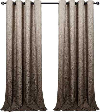 DWCN Extra Long Ombre Blackout Curtains - Image 9
