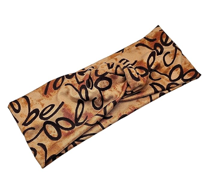Soft Stretchy Headband, 3-in-1 Versatile Twist Style, One-Piece (Be Cool in Browns, Adult)