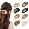 8Pcs Matte No-Slip Flat Claw Clips,Duckbill Hair Clips for Women, Simple Elegant flat hair clips for Thick Thin Long Short Hairs,flat claw clips for women (8Pcs,Mix-A)