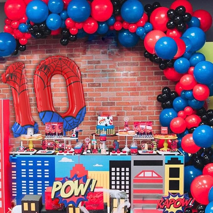 40 Inch Giant Spider Theme Number Foil Balloons - Image 5