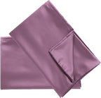 uxcell 2 Pack Silk Satin Pillowcase for Hair and Skin, Cool, Silky, Soft Breathable Pillow Cases Standard Size 20x26 Inch Sateen Pillowcase Mauve with Envelope Closure