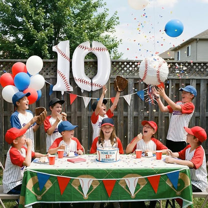 Jenaai Baseball Number 10 Balloons 40 Inch Baseball Theme Birthday Party - Image 4