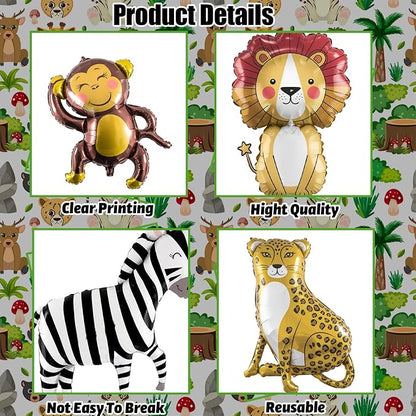 Jungle Safari Animals Balloons, Jungle Safari Theme Birthday Party Decorations - Image 3