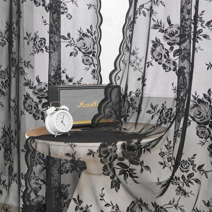SEEKRIGHT Black Lace Curtains - Image 4