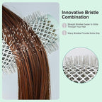 Eagle Fortress Round Brush for Blow Out, Thermal Ceramic Hair Brush for Blow Drying with Ionic Bristle for Professional Blowout Brushing - Green, 43mm