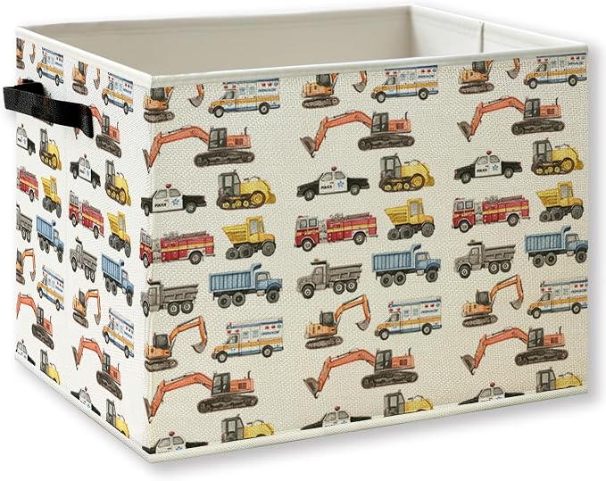 Construction Car Boys Nursery Storage Basket by KSDUT