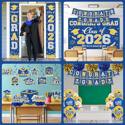 Graduation Decorations Class of 2026 Blue and Gold Graduation Decorations - Image 4