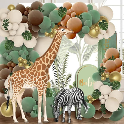 PERPAOL 148pcs Wild One Jungle Lion Balloon Arch Kit - Image 5