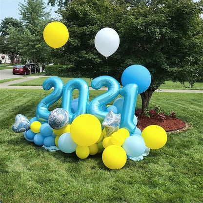 3rd Birthday Number Balloons for Kids, 40 Inch Foil Number 3 Balloons, Pastel - Image 5