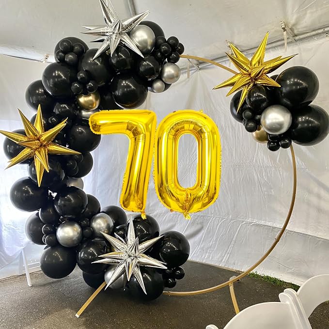 Gold Number Balloons Birthday Balloons - Image 4