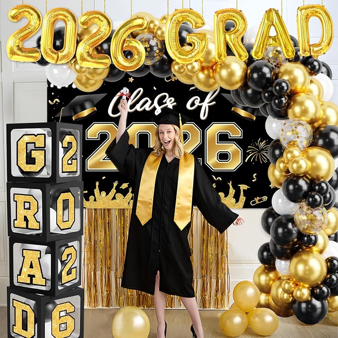 Graduation Decorations 2026, Balloon Arch Kit and Backdrop - Image 3