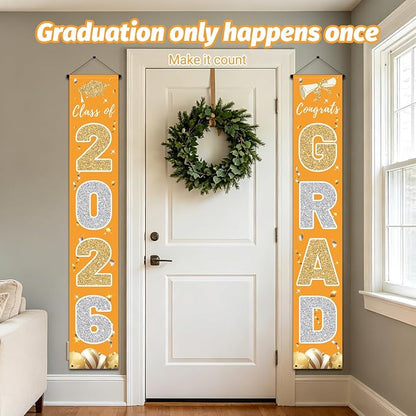 Graduation Decorations 2026, Class of 2026 Banner Congrats Grad | Porch Sign - Image 4