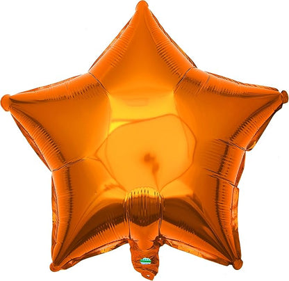 Orange Star Shape Foil Balloon by MEPDNGN