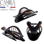 Camila Paris CP2372 French Hair Clips, Large Side Slide Hair Clips for Long Curly Wavy Hair, Strong Hold No Slip Grip, Girls Hair Claw Clips for Women, Styling Girls Hair Accessories, Made In France