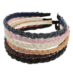 MTLEE 6 Pieces Beaded Headbands for Women Sparkly Crystal Beaded Hair Hoop Hairbands Multiple Color Hair Accessories Head Bands Christmas Gift(Classic Colors)