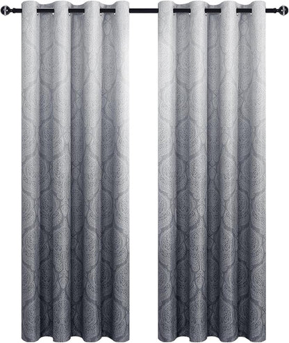 DWCN Grey Ombre Room Darkening Curtains - Image 8