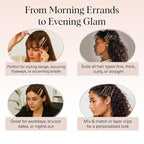 Kitsch Hair Clips for Women & Bobby Pins – Gold Metal Snap Hair Barrettes | Stylish, No Slip, Pain-Free | Ideal for Everyday Hairstyles | Ideal Gifts for Women - Sedona, 8pc Set