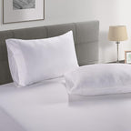 Lane Linen 100% Organic Cotton Pillow Cases King Size (20''x36'') King Size Set of 2 Certified Organic Cotton Pillowcases Set of 2 White Pillow Cases