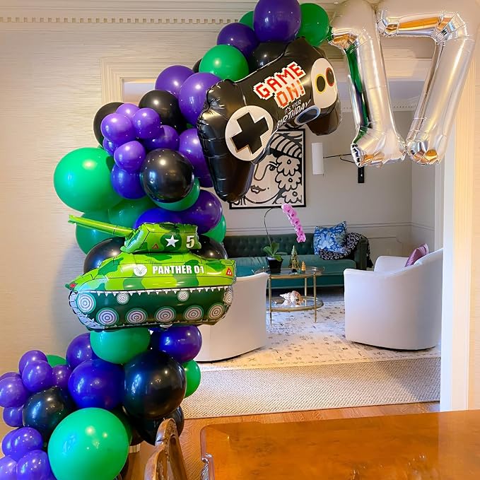 Voircoloria 110pcs Dark Purple Deep Purple Latex Party Balloons, 12inch | - Image 5