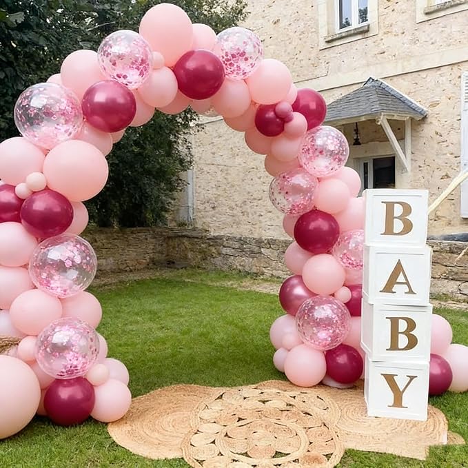 Pink Balloons 60Pcs 12 Inch Pink Confetti Latex Balloon Set - Image 5