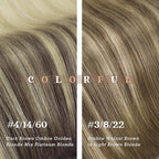 Ve Sunny Human Hair Clip in Extensions Invisible Clip in Hair Extensions Balayage Clip in Human Hair Extensions Dark Brown Ombre Golden Blonde Mix Light Blonde Daily Use Charming 7pcs 120g 20inch