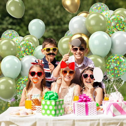 Sage Green and Gold Balloons - Image 8