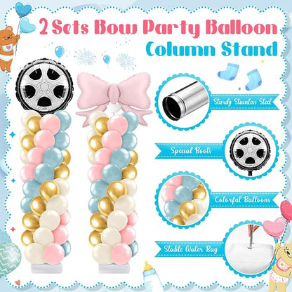 Lunmon 2 Sets Burnouts or Bows Gender Reveal Decorations, Burnouts or Bows - Image 3