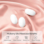 INFIIXSO Mulberry Silk Pillowcase for Hair and Skin, Silk Pillow Cases King Size with Hidden Zipper 20"x40", Extraordinary Smooth and Soft Cooling Pillow Cases for Hot Sleepers(Rose Pink, 1 Pack)