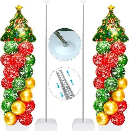 2 Set Balloon Column Stand Kit for Floor, VETOGETHER 2025 Updated Balloon Tower - Image 8