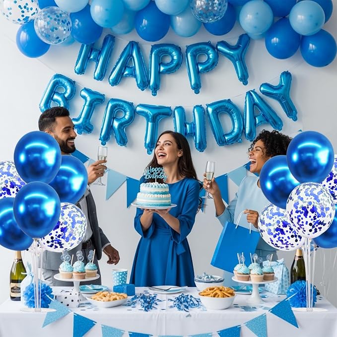 TONIFUL 4 Set Blue Balloon Stand Balloon Centerpieces - Image 7