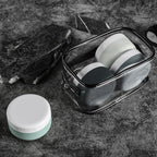 Travel Containers for Toiletries, Silicone Cream Jars BPA-Free, Leak-proof 1.35oz Travel Size Containers, Portable Size Silicone Jars with Lid for Cosmetic Face Hand Body Cream (4 Pack)