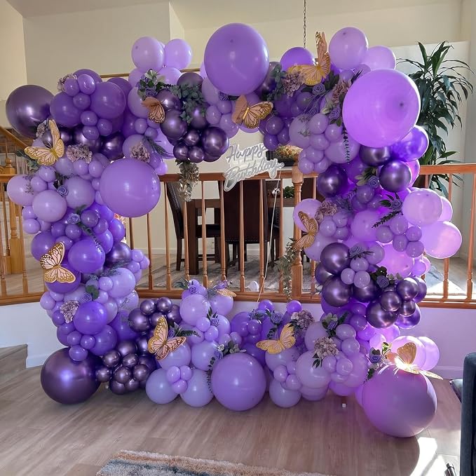 Purple Balloons for Baby Shower Wedding Bridal Shower Birthday Decorations | - Image 4