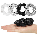 LUV HER Disney Hair Accessory Set – 5 Pieces: 1 Detangling 9-inch Hairbrush & 4 Scrunchies, Elastic Hair Ties, Ages 3+