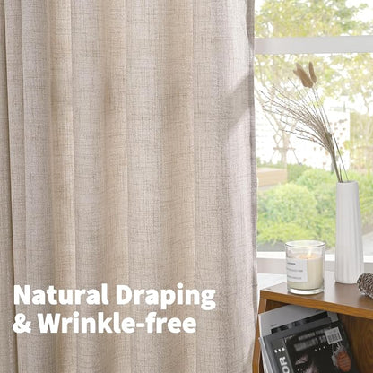 YoungsTex Short Linen Curtains 36 Inch Length - Image 6