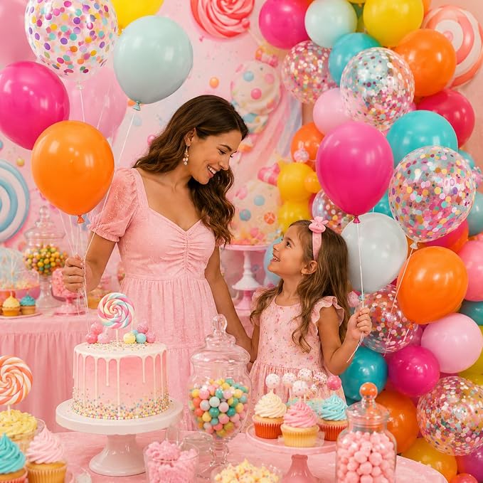 Rainbow Balloons, Rainbow Theme, Family Spring Celebration Party Decorations - Image 6