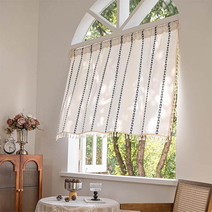 Sutuo Home Boho Valance Curtain 36 inches Tier - Image 2