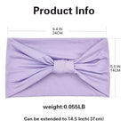 GiLi 6 Pack Wide Headbands for Women Non Slip Soft Elastic Hair Bands Yoga Running Sports Workout Gym Head Wraps, Knotted Cotton Cloth African Turbans Bandana (with 6 Pcs Hair Ties)