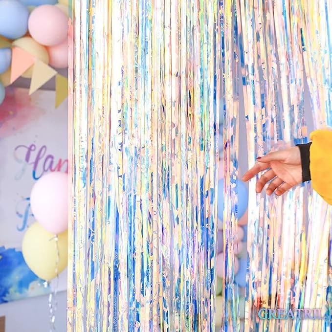 Iridescent Party Streamers Backdrop - Image 9