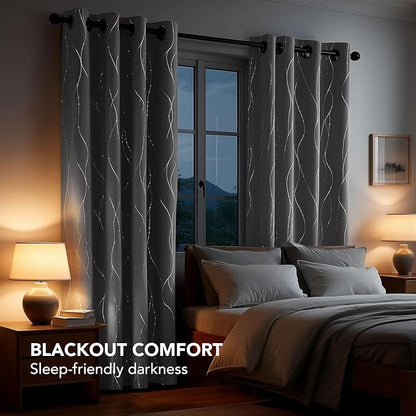 Deconovo Living Room Curtains 84 Inches Long, Thermal Insulated, Room Darkening - Image 4