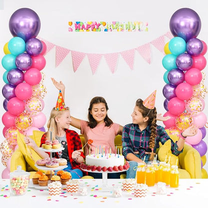 Pink Purple Blue Balloon Column Stand Kit Set of 2 - Image 8