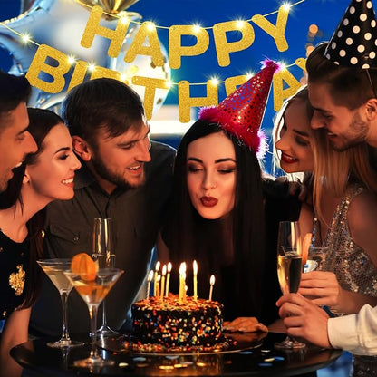 Glitter Gold Happy Birthday Banner - Image 5
