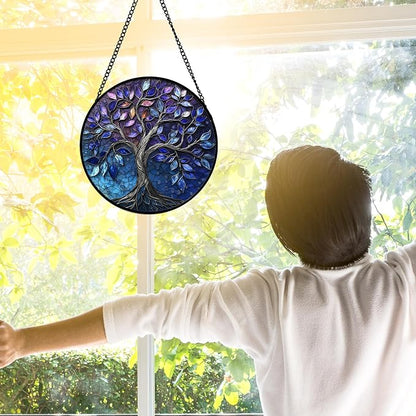 DASTOLL Stained Glass Window Hanging, and Mom 6.3 in - Image 3