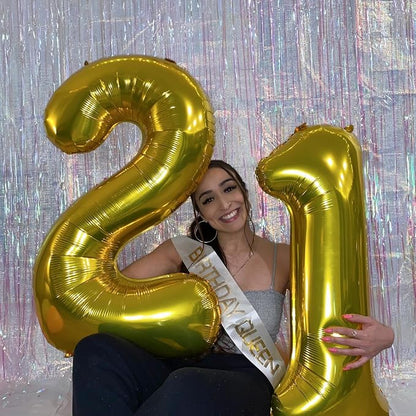 Gold 21 Balloon - Image 7