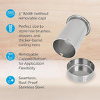 Docking Drawer 3" Stainless Steel Canister for Hot Tools, Capped Design, Safely Stow Styling Tools