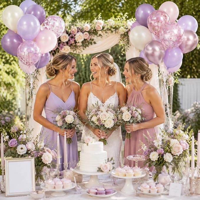 60pcs 12inch Dusty Purple Balloons - Image 6