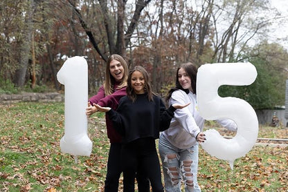 White Number 1 Balloon 40 Inch - Image 3