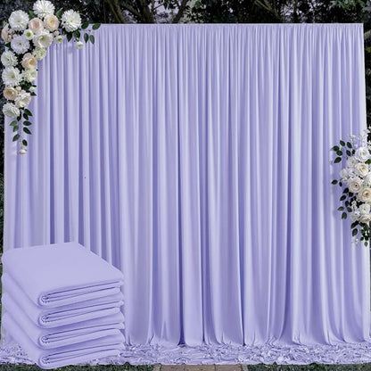 20 ft x 10 ft Wrinkle Free Lavender Backdrop Curtain by Outpain