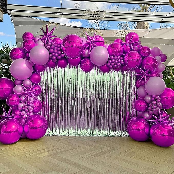 18 Pcs Foil Balloons Shiny Round Balloons Set Large Balloon Garland Arch - Image 3