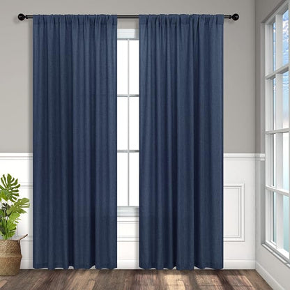 Navy Blue Curtains 63 Inch Length - Image 9